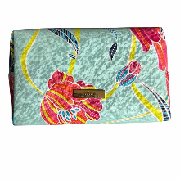 Trina Turk Handbags - Trina Turk Floral Cosmetic Bag - Pink and Blue NWT